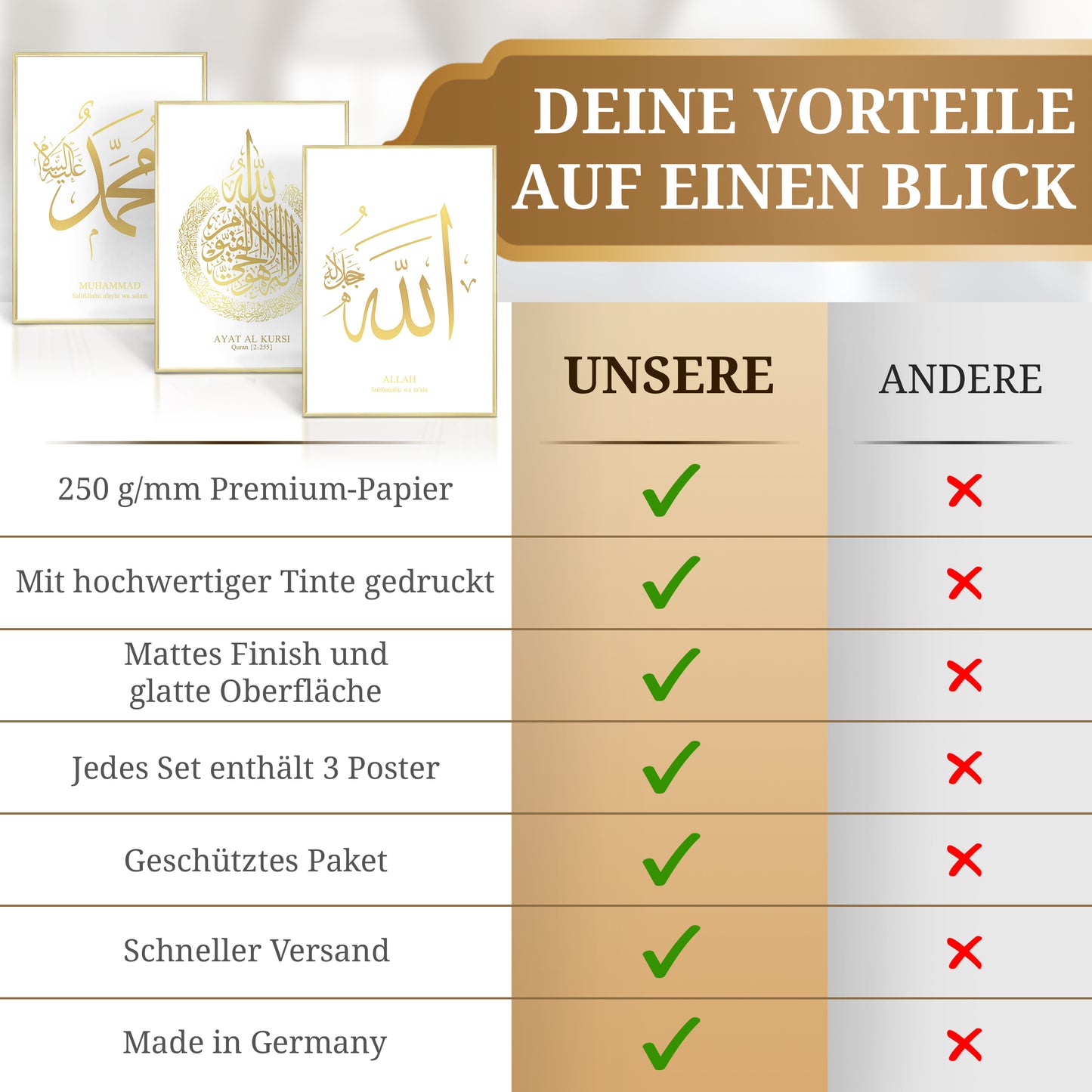 White Gold Poster Set