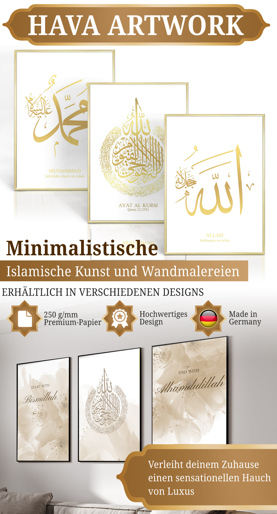 White Gold Poster Set