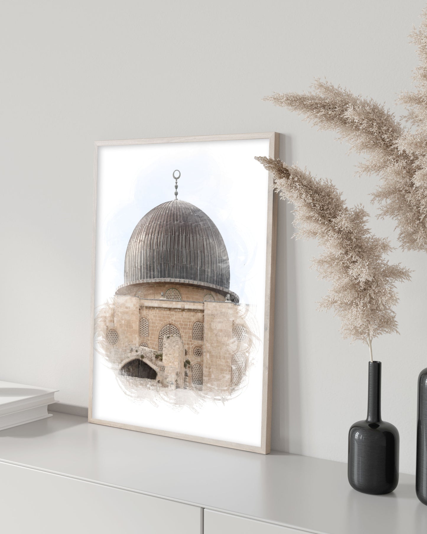 Masjid Al Aqsa Watercolor