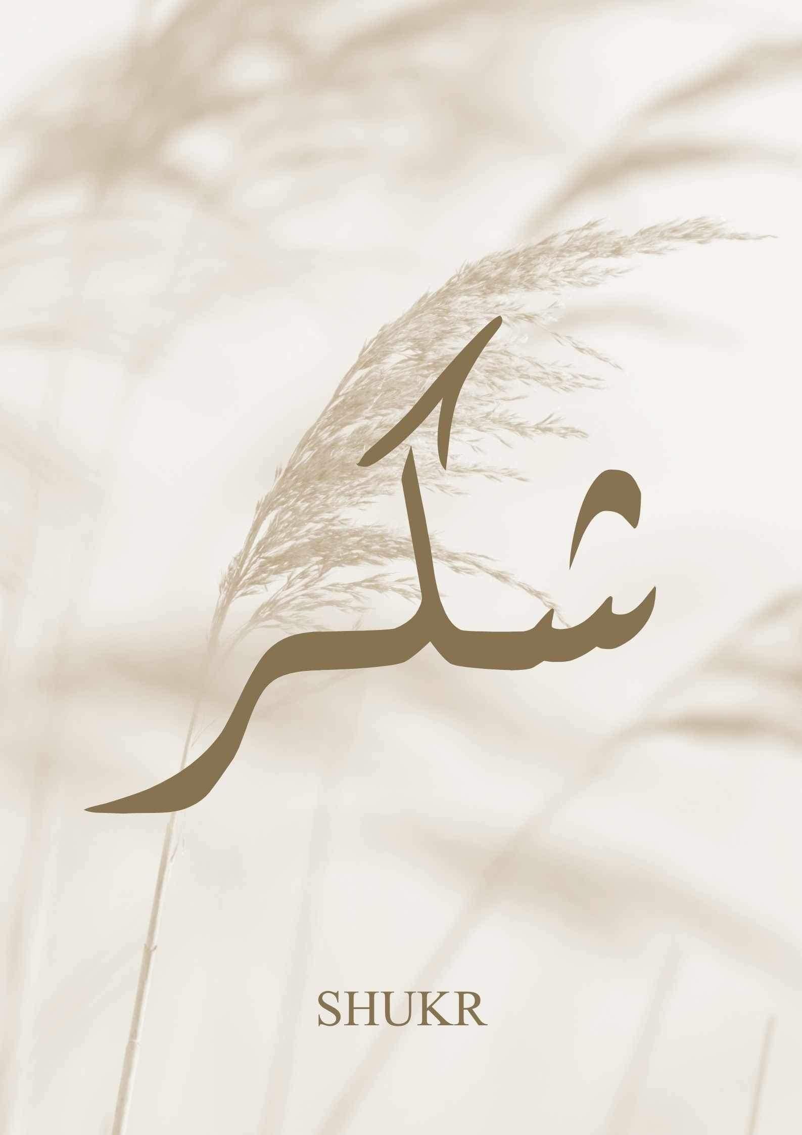 Shukr, Sabr, Love Poster Set | Islamische Poster und Wandbilder von HAVA Artwork