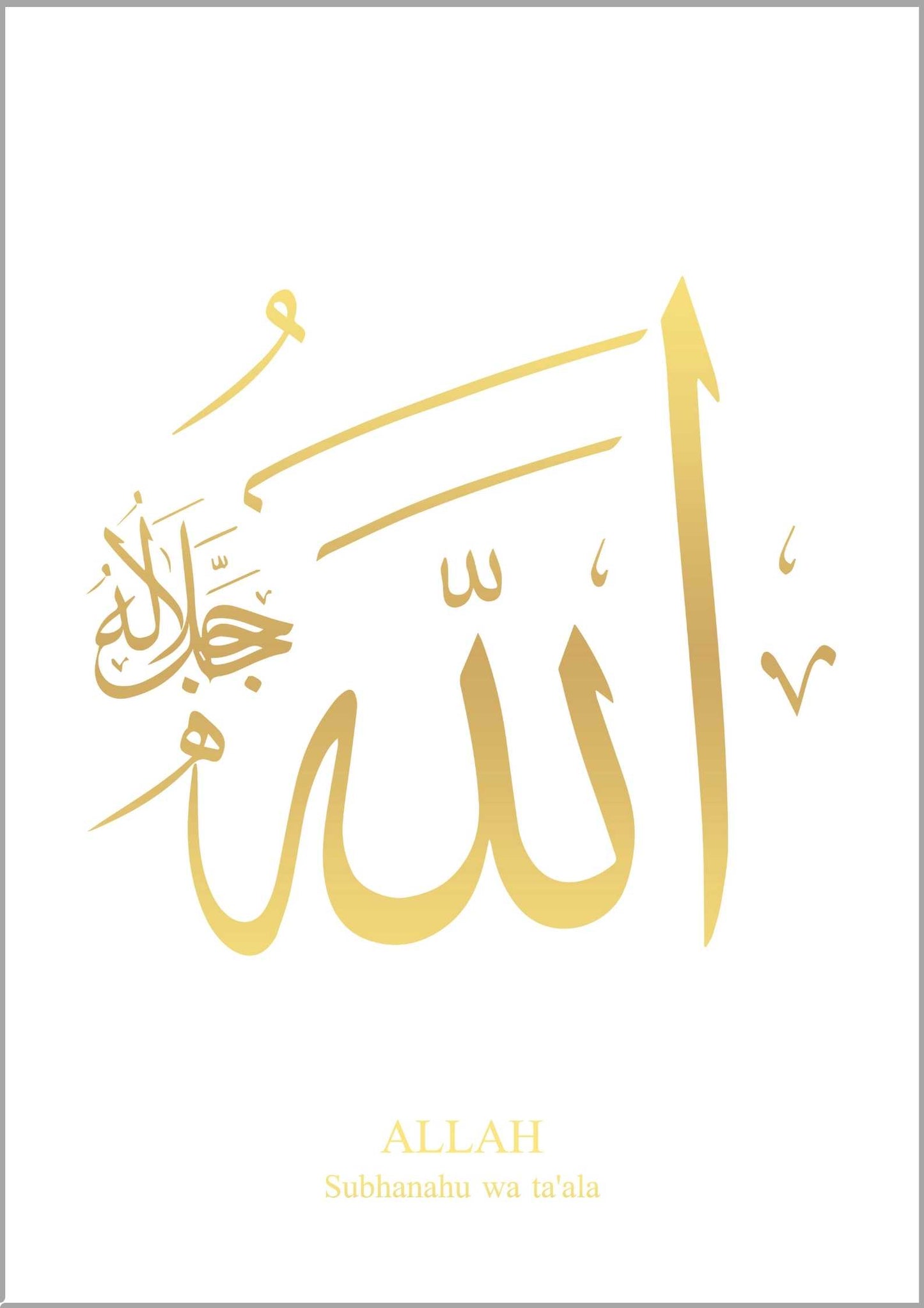 Goldfoil - Allah No.2 (weiß)